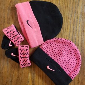 Newborn Nike Pink Sock and Hat set